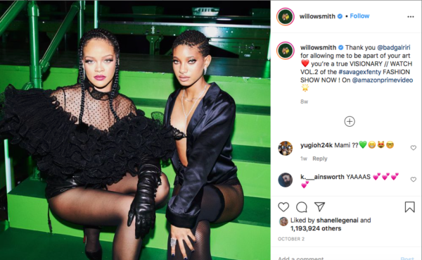 I Just Feel So Empowered Willow Smith Talks Wearing Lingerie For The First Time At Rihanna S Savage X Fenty Show
