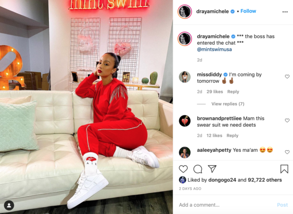 Red for Danger Draya Michele Looks Fire In Red Jumpsuit In