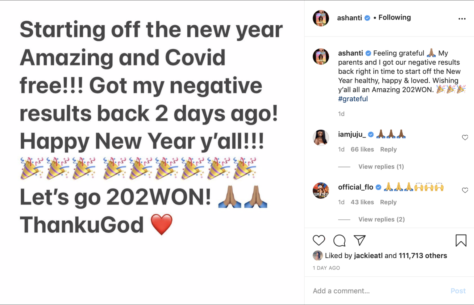 'Now We Ready': Ashanti Reveals She’s COVID-19-Free Ahead of Her