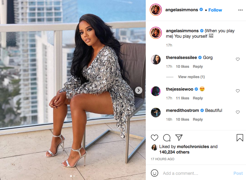 Sis Been Bringing The Heat All Week Angela Simmons Sparkles Her Way Into Fans Hearts In Eye Catching Dress Laptrinhx News