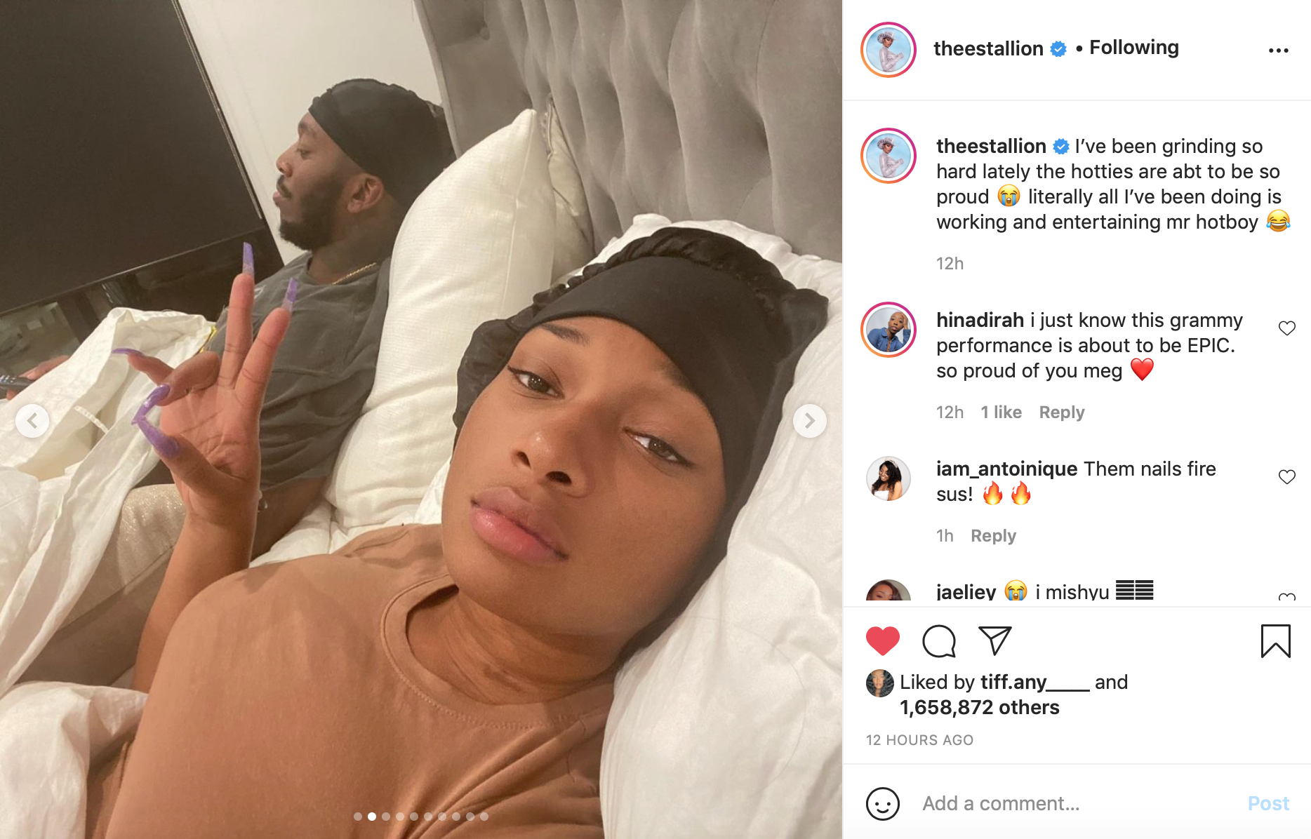 ‘Working and Entertaining Mr. Hotboy’ Megan Thee Stallion Lets Fans In