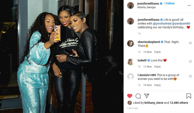 ‘all My Favs In One Pic Jennifer Williams Yandy Smith Harris And Porsha Williams Come 