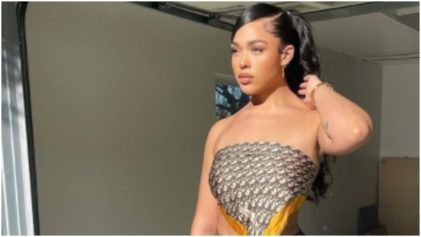 Baddessttt in the Gameee': Jordyn Woods Models Tight-Fitting White Dress, and Fans Are Obsessing Over Her Curvy Body