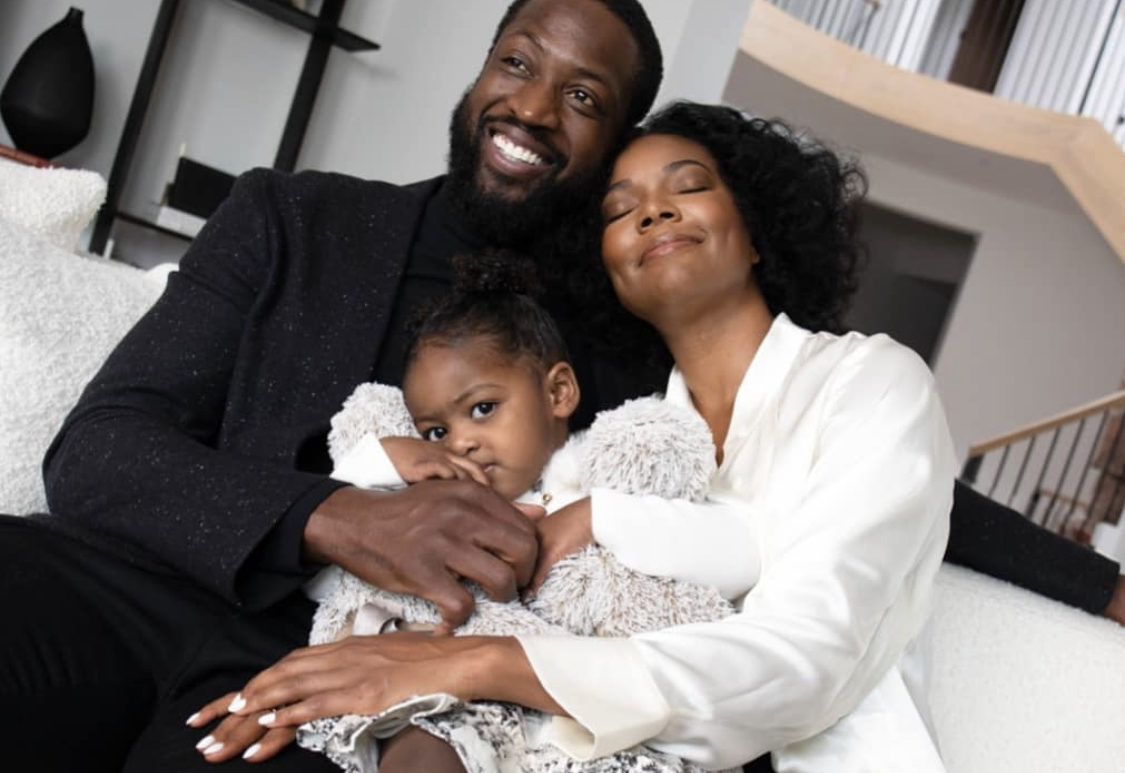 It S The Baby Laid Out For Me Kaavia James Steals The Show In Gabrielle Union And Dwyane Wade S Easter Photo Shoot