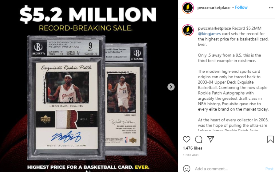 Whoa LeBron James Card Breaks Record for Most Expensive Basketball