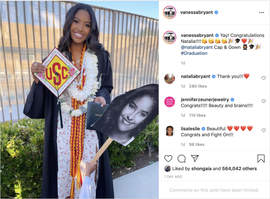 Vanessa Bryant Shares Sweet Posts Showing Oldest Daughter Natalia ...