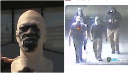 New York Police Releases Footage of Suspects Believed Responsible for Vandalizing George Floyd Statue In Brooklyn: 'Despicable Act of Hate'