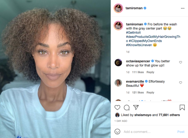 Fans gush over Tami Roman’s natural hair after the former reality star show...