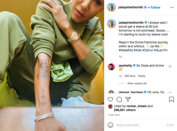 Jada Pinkett Smith and Willow get matching tattoos with Adrienne