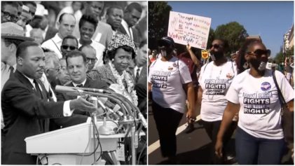 Martin Luther King's Namesake Son, Granddaughter Call for Voting Rights Protections as Thousands March In D.C. on 58th Anniversary of the March on Washington