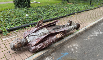 Some Questionable Forces': Frederick Douglass Statue Toppled from Base In Rochester, New York Police Investigating