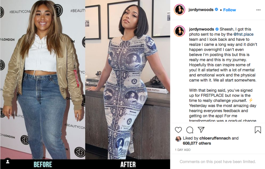 'Let’s be Honest' Jordyn Woods’ BeforeandAfter Weight Loss