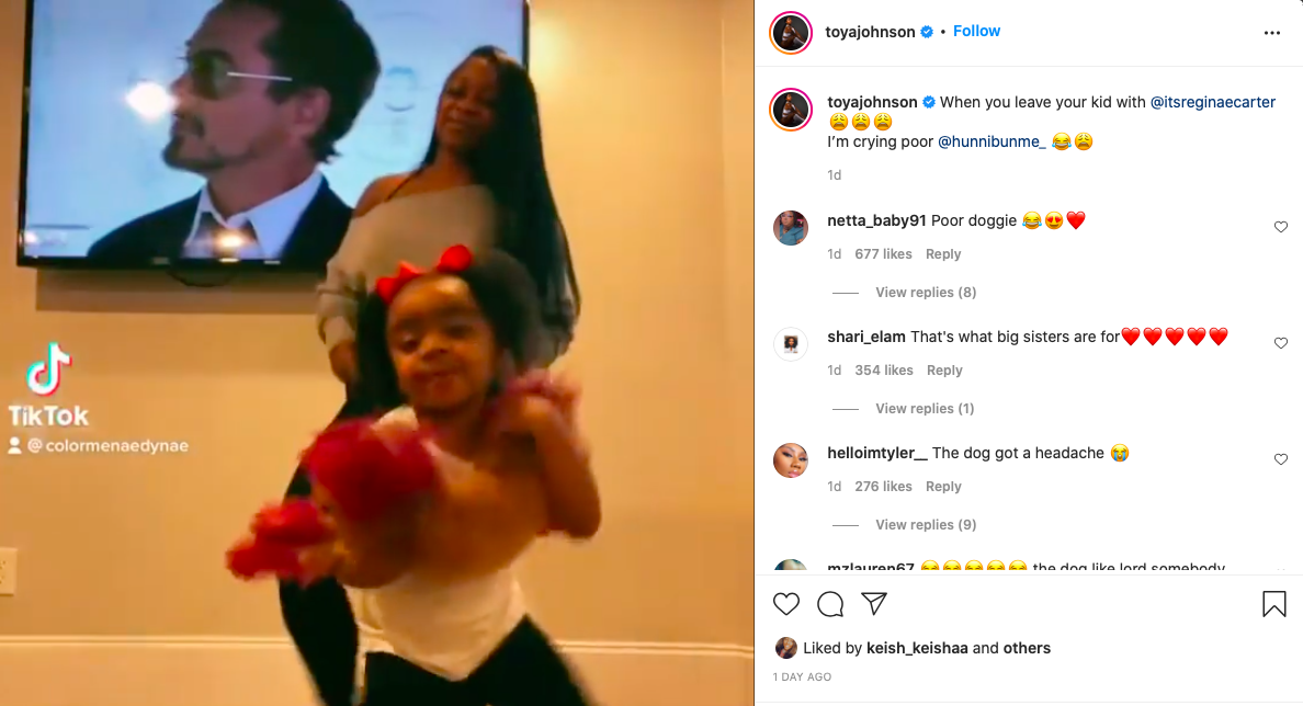 She Loves And Admires Her Big Sister Fans React After Viewing Reginae Carters Dancing Video 3827