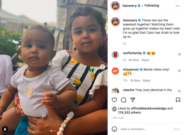 'those Genes Are Strong': Tia Mowry's Post Of Her Daughter And Tamera's 