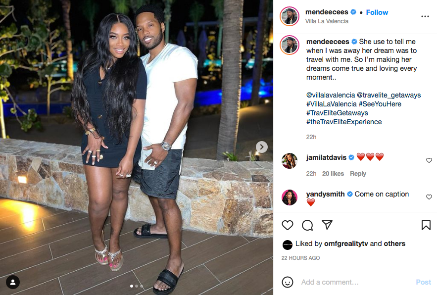 ‘come On Caption Mendeecees Harris Pens A Special Message To Wife Yandy Smith Harris During 