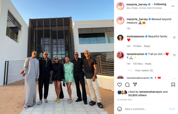 ?You Should Get Those Legs Insured?: Marjorie Harvey?s Family Photo Has Fans Zooming In on Her Legs?