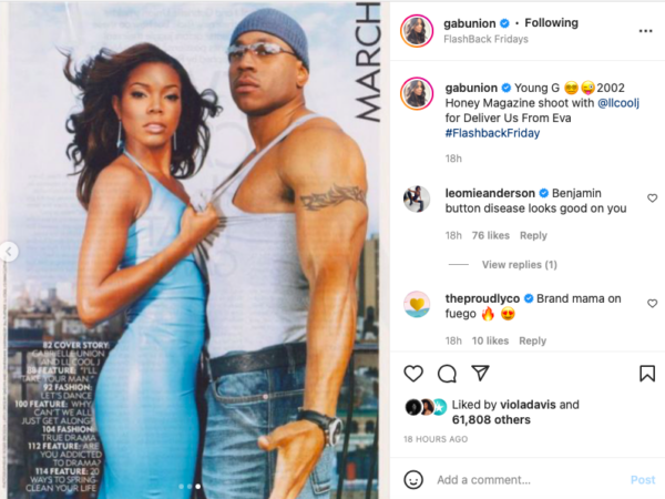 Girl You Look Like You Took This Picture Yesterday': Gabrielle Union Shares Throwback Photos with LL Cool J for Their Film 'Deliver Us From Eva'
