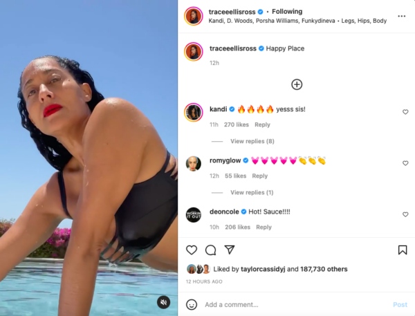?Slow Down Before These Young Boys Flood Your Inbox?: Tracee Ellis Ross Stuns Fans with This Tight Number While Showing Off Her ?Happy Place??