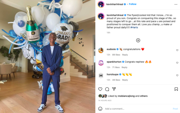 How Time Flies': Fans React After Kevin Hart Shares His Son Hendrix Graduated from the Eighth Grade