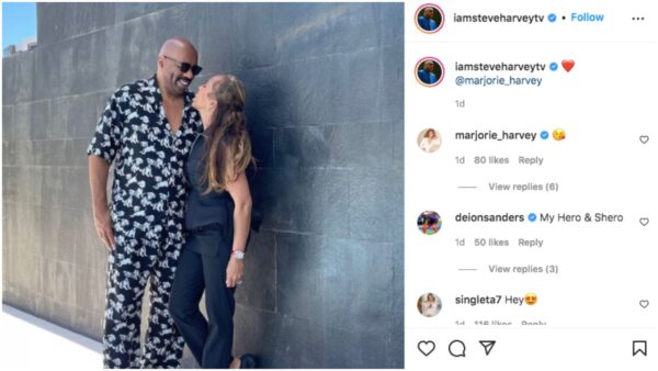 ?Arrre These Puppy Pajamas??: Steve and Marjorie Harvey?s Couple Post Leaves Fans Scratching Their Heads?