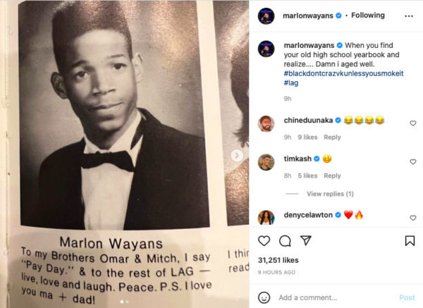?You Grew Into Your Ears?: Marlon Wayans? Throwback Post Has Fans Bringing Up His Youthful Appearance