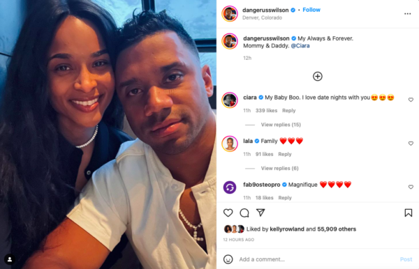 The Man with All the H8ers': Russell Wilson Seems Unbothered By Channing Crowder's Recent Comment While Having Date Night with Ciara ?