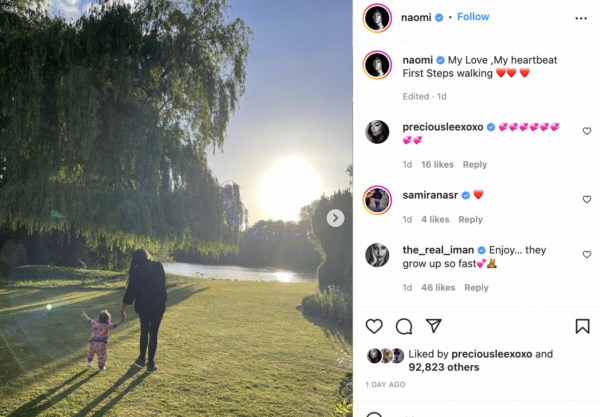 And She's Off': Naomi Campbell Shares Adorable Photos of Daughter's 'First Steps'?