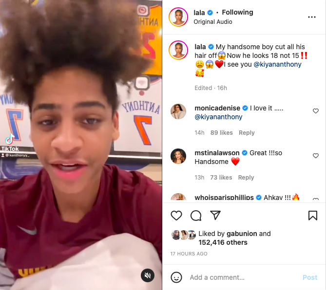 ‘He’s the Perfect Mix of Both Parents’ Carmelo and La La Anthony’s Son