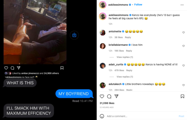?He Want Him Outta Hereeee?: Kimora Lee Simmons' Son Kenzo Lee Checks Older Sister Aoki Lee Simmons After Posting Photo?with Boyfriend