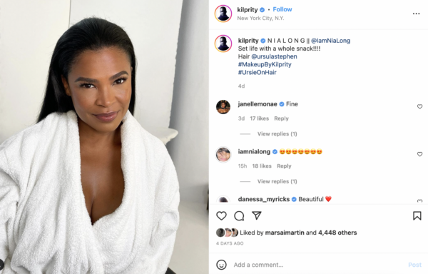 ...And Finer Each Decade!': 51-Year-Old Nia Long Stuns While White Robe And Natural Makeup