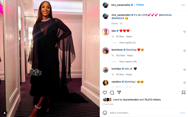 ?Come on Queen James?: Savannah James Stuns Fans with Her Beauty In Glamorous Getup