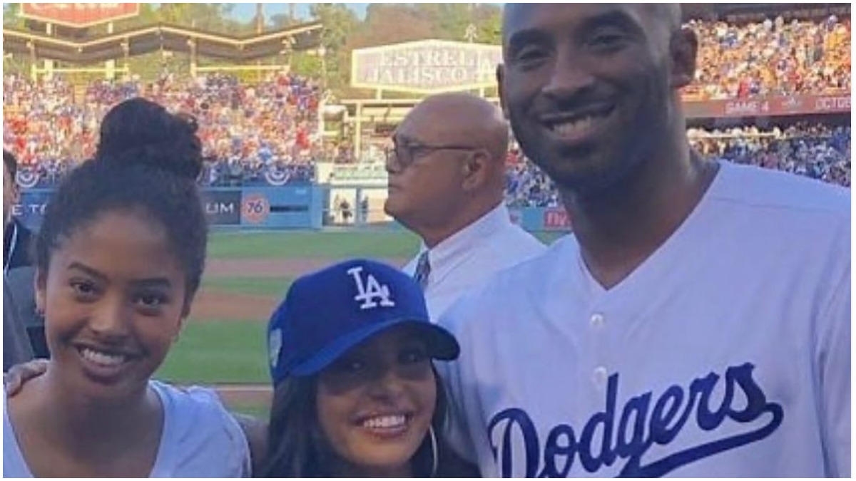 Kobe Bryant, Vanessa Bryant, Natalia Bryant @ Dodgers Game