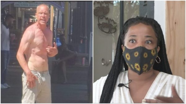 black woman attacked by white man in Sacramento, California