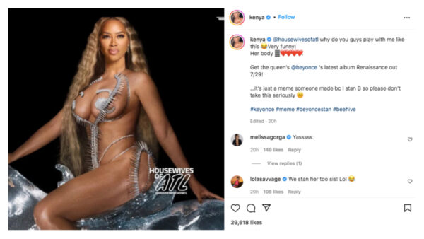 ?Keyonc?!?: Fans React After Kenya Moore Shares Picture of Her Face Photoshopped Onto Beyonc?'s Body for 'Renaissance' Album Cover