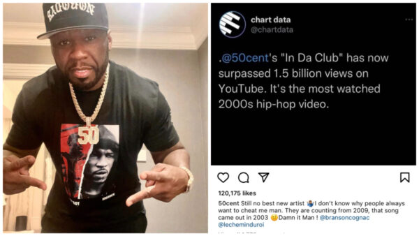 ?People Always Want to Cheat Me?: 50 Cent Brings Up 2004 Grammy Snub as ?In Da Club? Music Video Reaches 1 Billion Views on YouTube