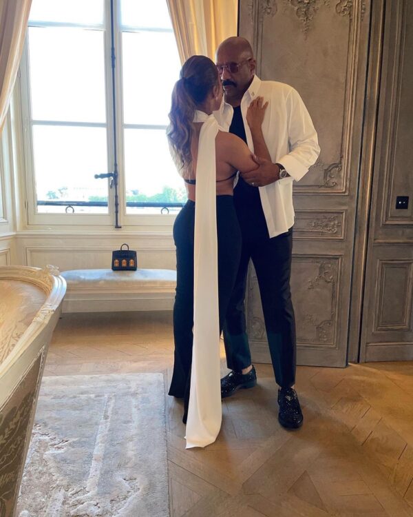Marjorie Got a Ol Nasty Walk': Steve and Marjorie Harvey Rock Matching Black and White Outfits For 'Date Night In Paris'