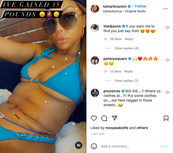 Where Yo Clothes at': Tamar Braxton's Weight-Gain Video Flops After Folks Accuse Her of Thirst Trapping