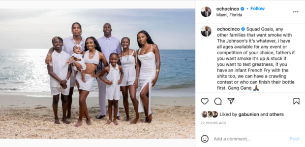 ?Fathers If You Want Smoke It?s Up & Stuck?: Chad Johnson Shares Rare Family Photo with His Seven Children?