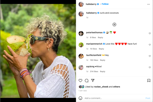 ?Your Hair Is Driving Me Wild?: Halle Berry Flaunts Her Natural Tresses During Her Tropical Getaway