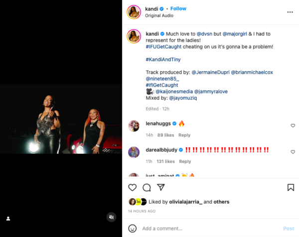 ?Now Tiny You Stayed Over and Over and Over?: Tiny Harris and Kandi Burruss' Cover for Dvsn's 'If I Get Caught' Goes Left When Fans Bring Up T.I.?s Indiscretions?