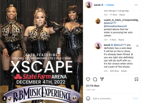 Kandi Burris Reveals LaTocha Scott Is Working on Solo Gospel Album After Fans Question Recent Xscape Flyer, Sister Tamika Scott Confirms
