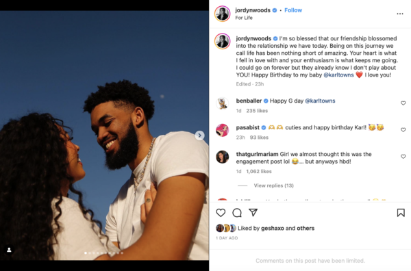 I Thought This Was an Engagement Post': Jordyn Woods? Sweet Message to Karl-Anthony Towns for His 27th Birthday Has Fans Thinking a Proposal Is on the Way?