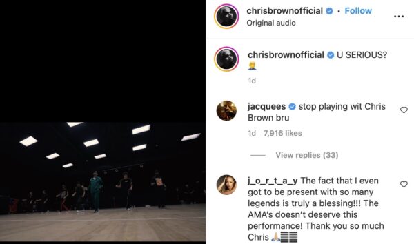 U SERIOUS?': Celebs Call Out AMAs After Chris Brown?s Michael Jackson Tribute Was Reportedly Canceled Without Explanation