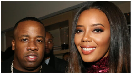 NEW YORK, NY - DECEMBER 17: (L-R) Yo Gotti and Angela Simmons attend the Winter Wonderland Launch Party & Toy Drive at Technogym Showroom on December 17, 2015, in New York City. (Photo by Johnny Nunez/WireImage)