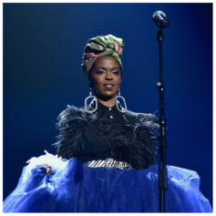 CLEVELAND, OH - APRIL 14: Recording artist Lauryn Hill pays tribute to Nina Simone during the 33rd Annual Rock & Roll Hall of Fame Induction Ceremony at Public Auditorium on April 14, 2018 in Cleveland, Ohio. (Photo by Theo Wargo/Getty Images For The Rock and Roll Hall of Fame)