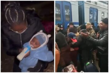 Not Allowing Any Black People': Videos Show Africans Stranded In Ukraine, Blocked from Getting on Transportation While Some Were Forced to Walk Hours to the Border In the Cold