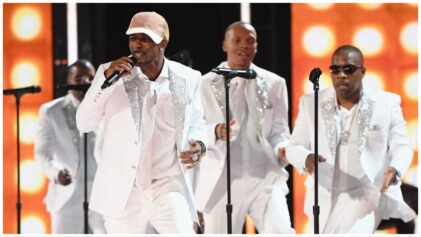 LOS ANGELES, CA - JUNE 25: The real members of New Edition perform onstage at 2017 BET Awards at Microsoft Theater on June 25, 2017 in Los Angeles, California. (Photo by Paras Griffin/Getty Images for BET)
