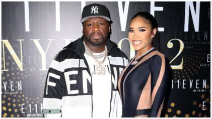 MIAMI, FLORIDA - DECEMBER 31: 50 Cent and Jamira 'Cuban Link' Haines celebrate New Year's Eve 2022 at E11EVEN on December 31, 2021 in Miami, Florida. (Photo by Alexander Tamargo/Getty Images for E11EVEN)