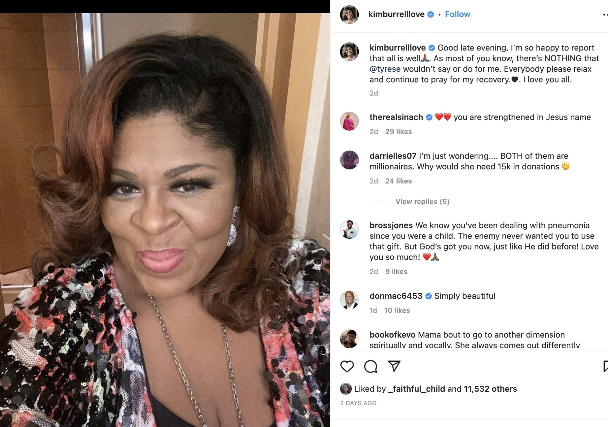 Was This His Place To Announce That Pastor Kim Burrell Calls Out Tyrese Gibson After He 