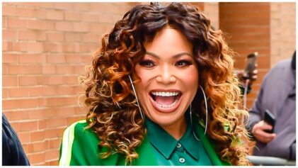 NEW YORK, NEW YORK - MARCH 01: Tisha Campbell is seen outside "The View" on March 01, 2023 in New York City. (Photo by Raymond Hall/GC Images )